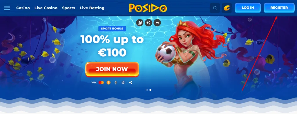 Crea l’account su Posido Casinò